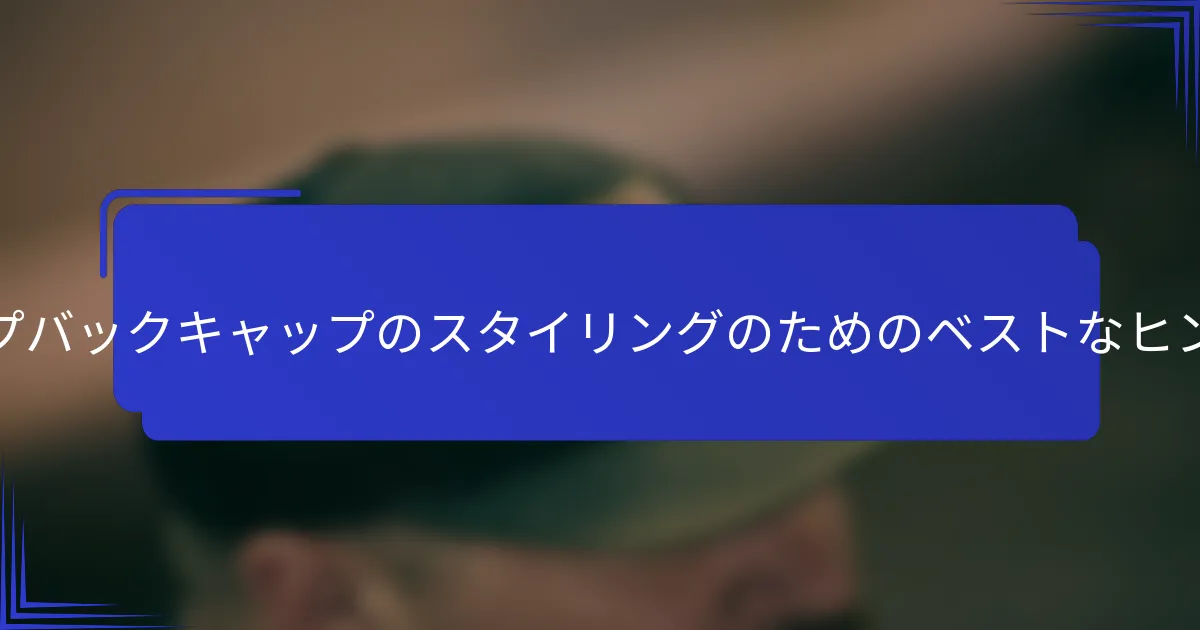 スナップバックキャップのスタイリングのためのベストなヒントは?